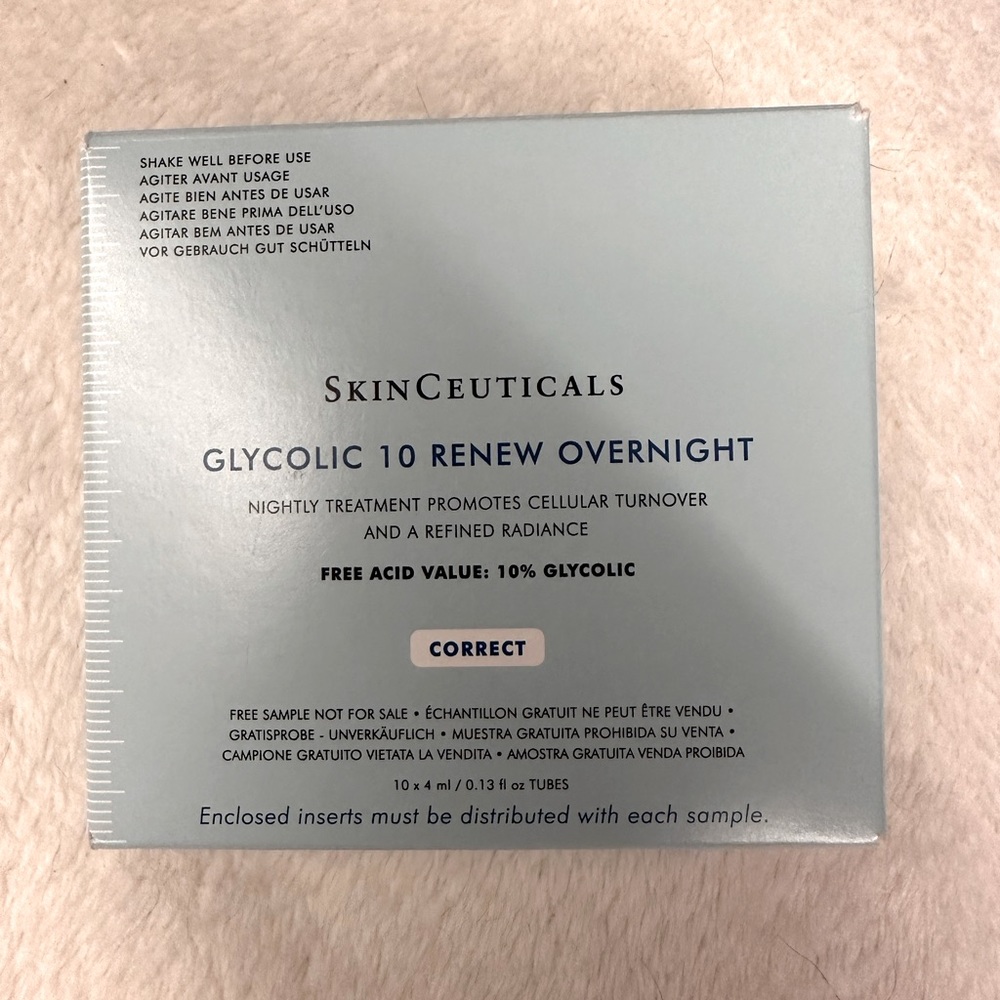 New! SkinCeuticals Glycolic 10 Renew Overnight, 4 ml each, lot of 10